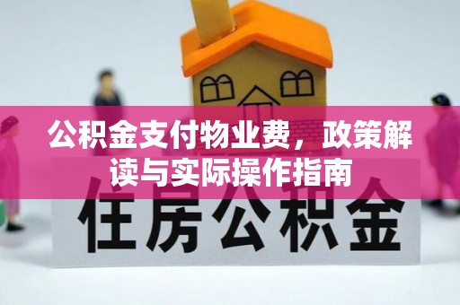 吉首公积金支付物业费，政策解读与实际操作指南