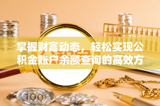 吉首掌握财富动态，轻松实现公积金账户余额查询的高效方法