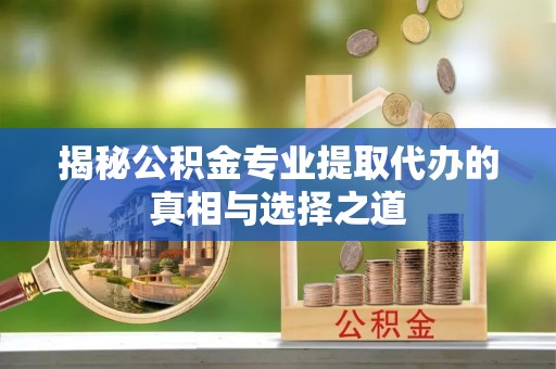 吉首揭秘公积金专业提取代办的真相与选择之道