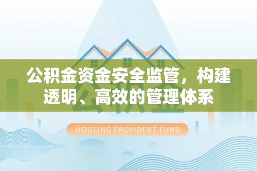 吉首公积金资金安全监管，构建透明、高效的管理体系